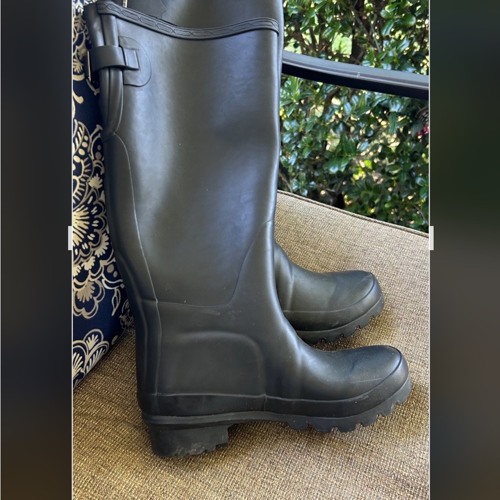 POLAR Brand Black Tall Rain Boots/Size 5